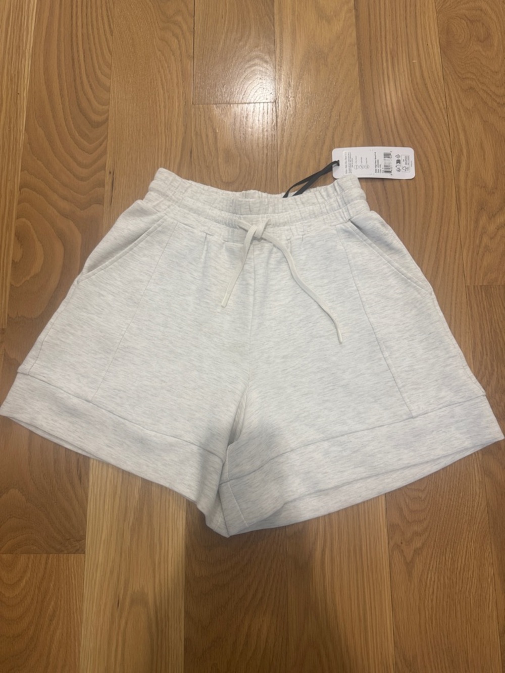 Varley Alder High Rise Shorts Small Doublesoft Ivory Marl